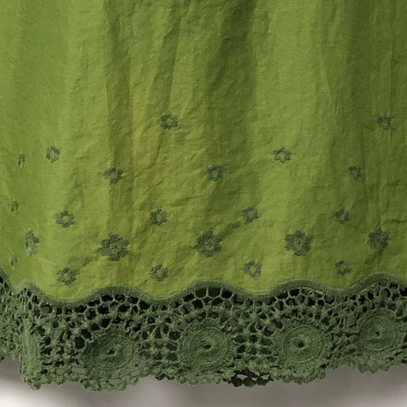 As U Wish Avocado Summer Dress with Crochet and Ruffle Detail - Picture 9 of 13